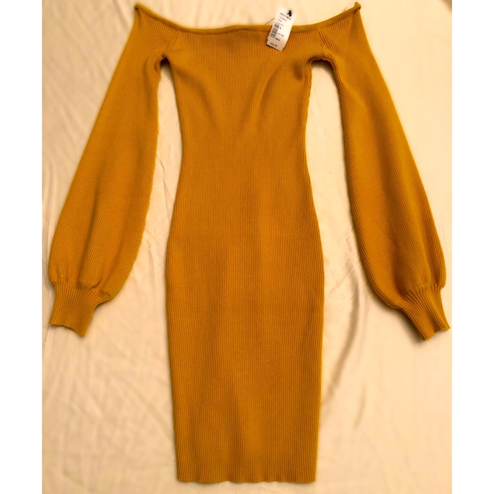 Off The Shoulder Long Sleeve Dress